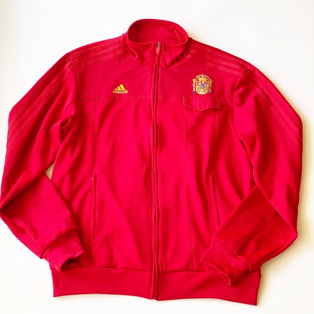 Adidas Spain EUFA Euro Red Home Crest Track Jacket XL